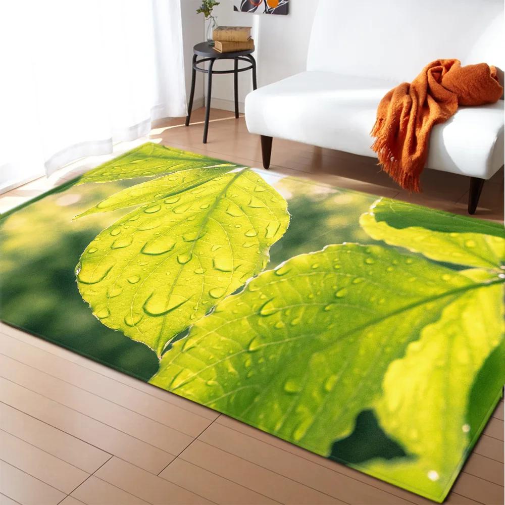 3D Print Poppies Flower Carpet Natural Scenery Floor Mat Sunlight Landscape Home Entrance Door Mat Living Room Rugs Bathroom Mat