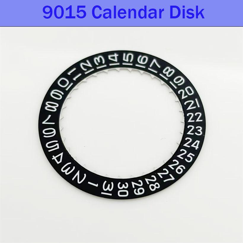 Watch Accessories Brand New Original Suitable For 9015 Movement /Black/White 3 o'clock Calendar Disc 6 o'clock Calendar Disc
