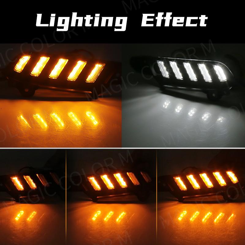 For Toyota Tacoma 2016 2017 2018 LED Daytime Running Light White DRL Daylights Yellow Turn Signal 12V
