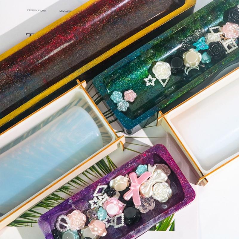 DIY Storage Tray Mold Jewelry Organizer Resin Mould for DIY Craft Trinket Dish