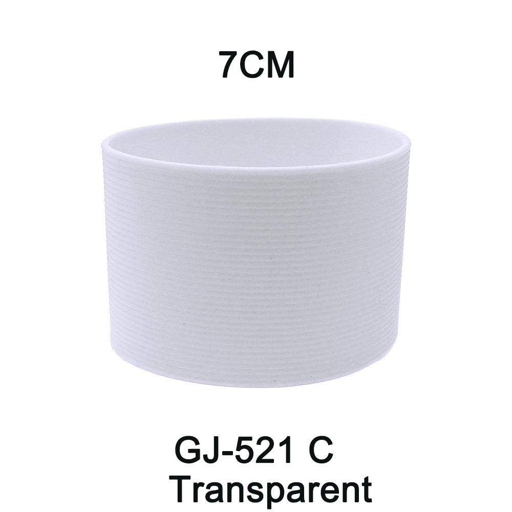 1Pc 27G 7cm 16 Colour Soft Silicone Heat Insulated Cup Sleeve Antiskid Grain Stripes Non-slip Wraps Glass Odorless Anti Slip