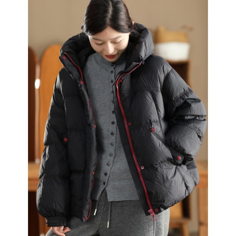 

Дизайнерская куртка с капюшоном на хлопковой подкладке, женская, зимняя, новая, короткая, толстая. XL