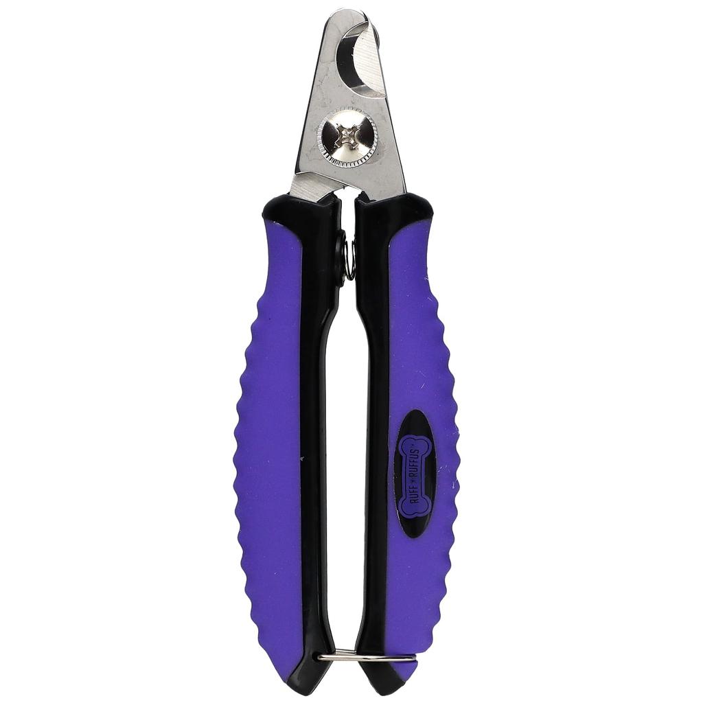 Ruff 'N Ruffus, Cat & Dog Grooming Kit, Pet Slicker & Nail Clippers, Purple, 1 Brush, 1 Nail Clipper