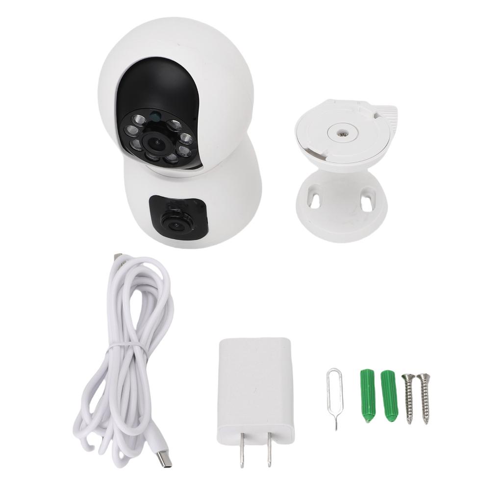 Smart Camera for Tuya APP Full Color Double Lens Rotatable Camera for Home Security Support Hotspot