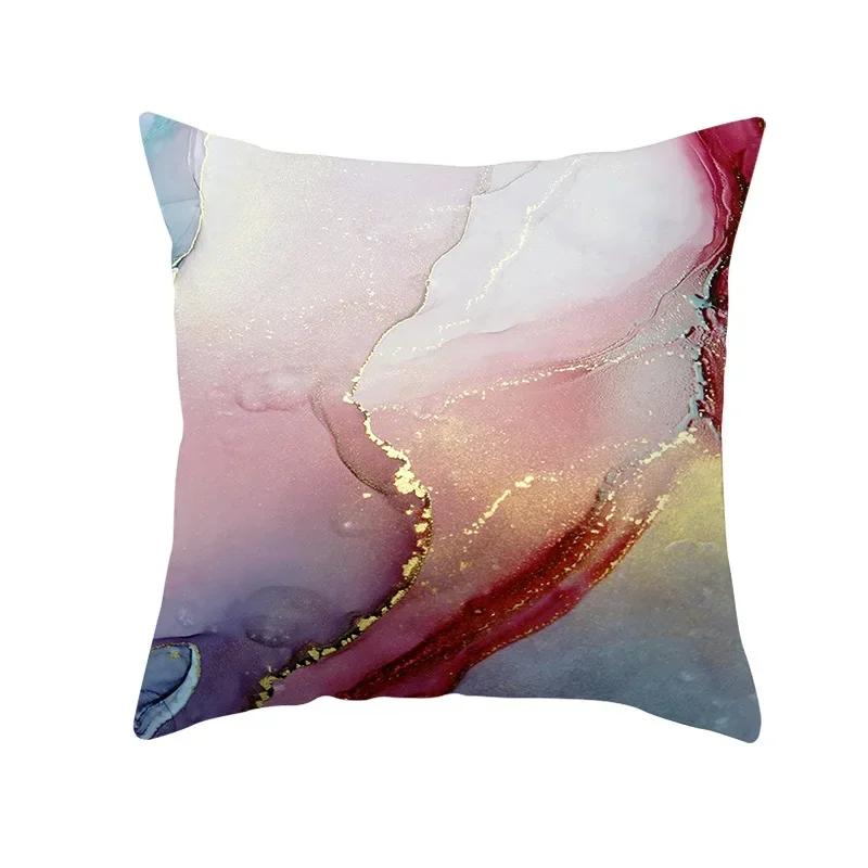 New Nordic Marble Gold Lines Print Cushion Cover Modern Abstrct Watercolor Art Decorative Pillow Cover Sofa Chair Throw Pillows