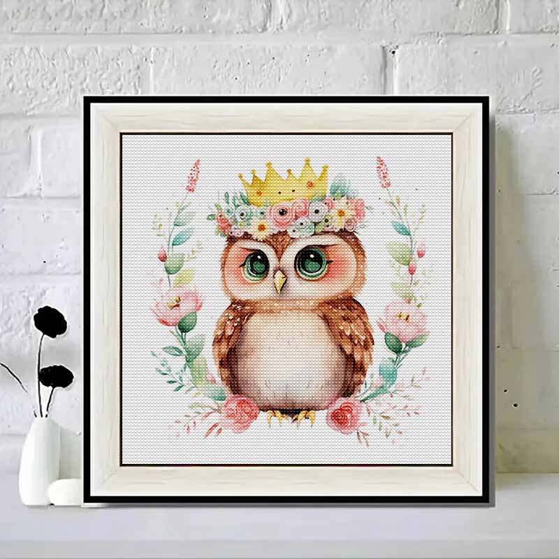 New Arrival 5D DIY Full Circle Diamond Painting "Painted Owl" Embroidery Cross Stitch Home Decor Gift