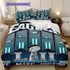Philadelphia Eagles Pattern Bedding Quilt Set Quilt Cover Pillowcase Home Decoration Birthday Gift (1 * duvet cover + 2 * pillowcase, without core)