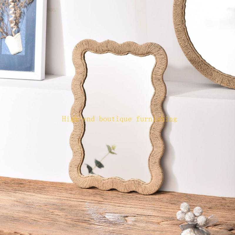 Зеркало для ванной на стену Декоративное зеркало Зеркало настенное Рустикальные Декоры для стены в стиле фермерского дома Декоративное зеркало для туалетного столика China Mainland