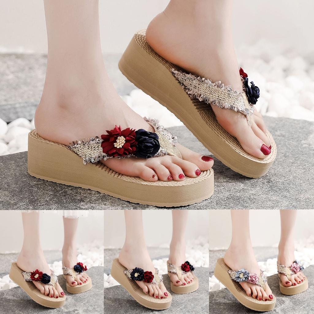 Breathable Flip-Flops Slipper Shoes Sandals Beach Wedges Women Home Fashion Women's slipper House Flip Flops for Women Washable