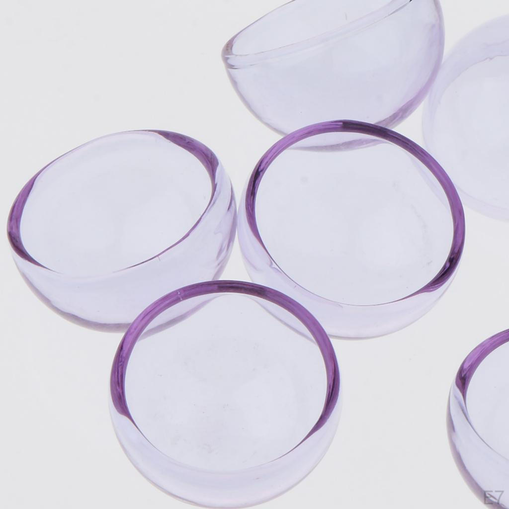 6 Pcs Pendant Charm Half Globe Glass Container for