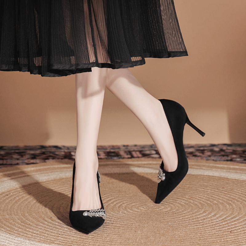 2026 Women's Spring New Sexy Pointed Designer High Heels Elegant Dress Party Comfortable Lightweight Single Shoes Plus Size