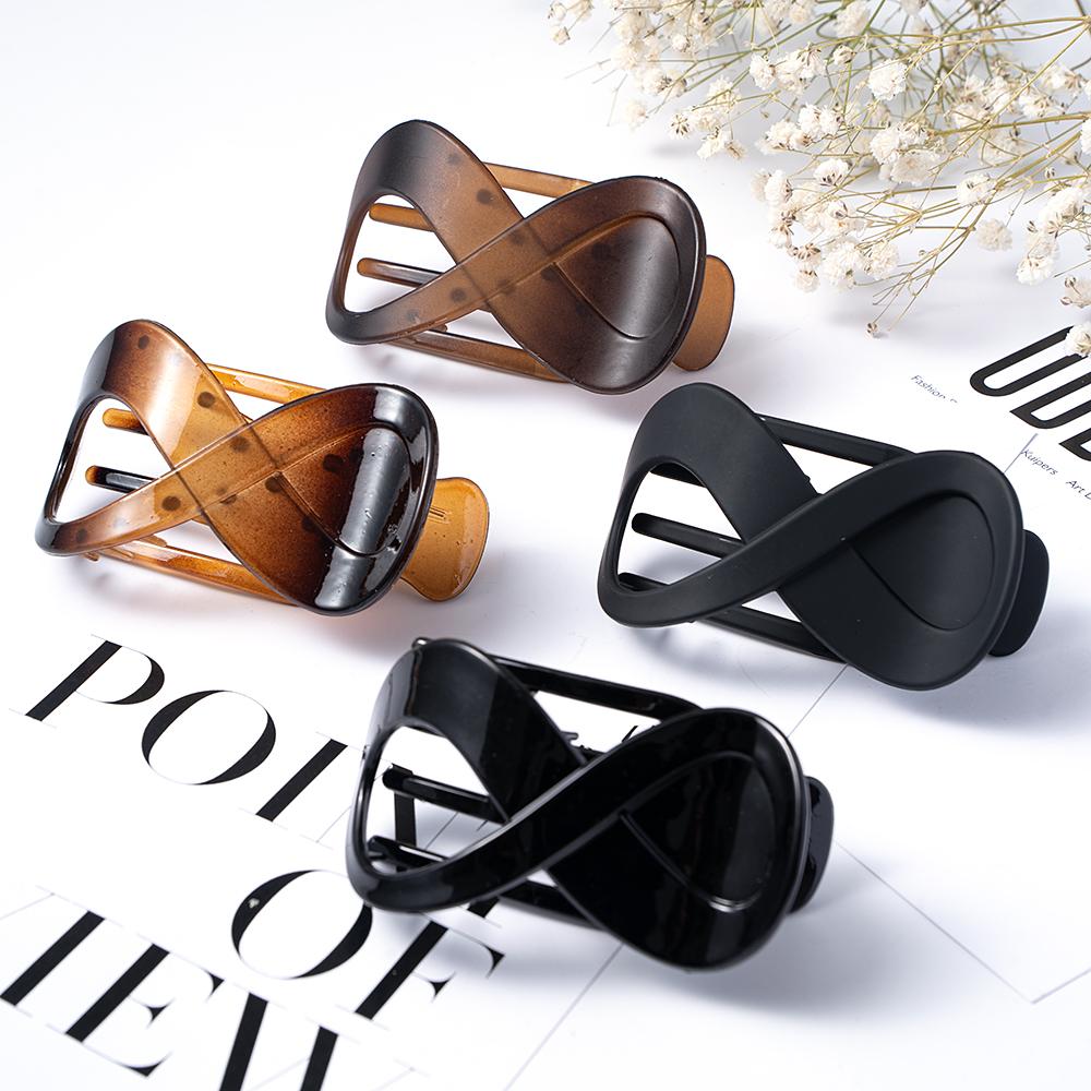 Fermaglio per capelli grande da donna, senza cuciture, in plastica, con artiglio a becco d'anatra, per donne e ragazze, semplici forcine per capelli, strumenti per lo styling, accessori per capelli