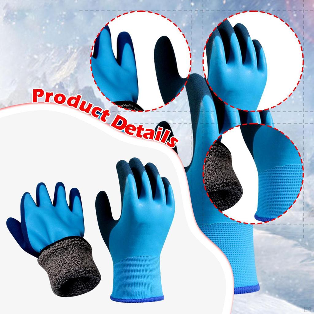 Winter Work Gloves Waterproof Thick Thermal for Cycling Construction Outdoor