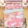 Anime Magical Girl Duvet Cover Sakura Bedding Set with Pillowcases Reactive Printing Children & Adult Theme