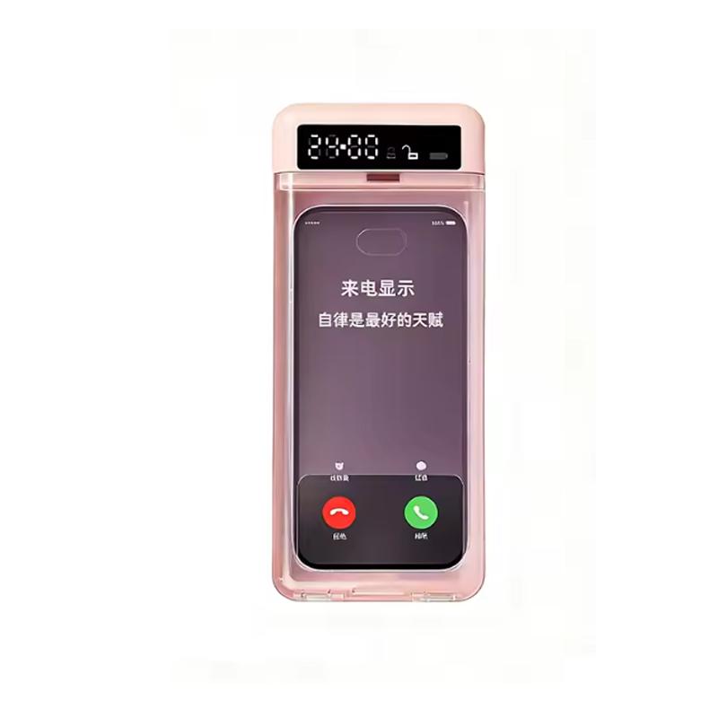 Student Phone Time Manager Transparent Phone Lock Box with LCD Display Screen Adults Students Self-Discipline Tools Phone Locker