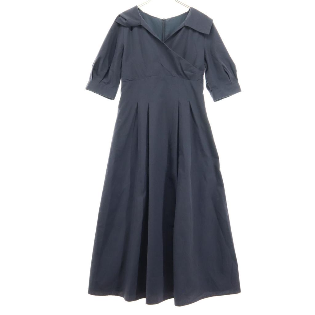 Beauty Products NATURAL BEAUTY BASIC Short Sleeve Long Dress PS Navy Women Used