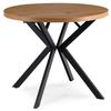 Mesa Redonda Extensible Lugo 90-190 Roble Dorado/Negro Loft