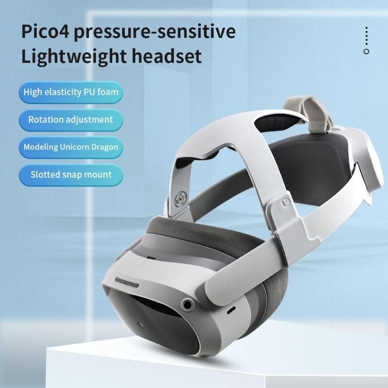 Cinturino per la testa resistente per Pico 4 VR Cinturino di ricambio Comfort Regolabile Riduci la pressione sul viso Accessori per fascia da testa VR
