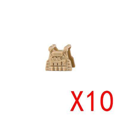 MOC City Building Blocks Weapons Accessories Special Forces Tactical Vest Armor Body Figure Helmet Equipment Pack Brick K062