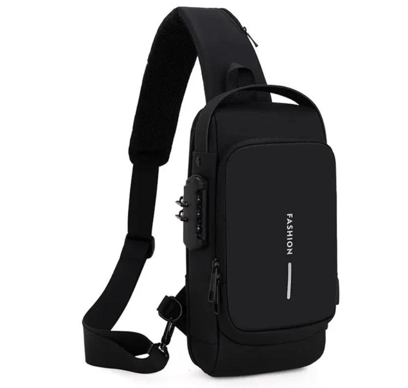 Anti-theft bag for men  Crossbody Package  Shoulder Bags  USB Charging  School  Short Trip  Messenger Bags