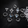Vintage Carved Starry Sky 11-piece Combination Ring Set