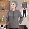 Grandma's Long Sleeve Top: Stylish Spring & Autumn Shirt for Middle-Aged and Elderly Women