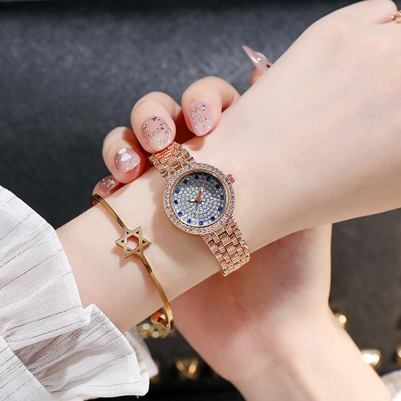 Hip Hop Quartz Watch Women Lady Iced Out Gold Watches Luxury Female Clock Fashion Quartz Watch for Women