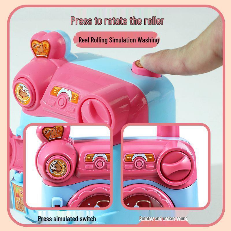 Kinder Mini drehbare Waschmaschine Spielzeug mit Lichtern