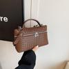 New high-end bag, embossed lunch box bag, portable shoulder crossbody trendy women's bag