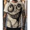 Summer Fashion Comfortable Loose Large T-shirt Fun Animal 3D Printed Casual Breathable Versatile Round Neck Short Sleeved Men's T-shirt
