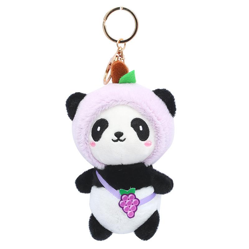 

Avocado Panda Charming Plush Keychain Cozy Pp Cotton Stuffed Doll For Bags Grape