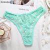 Sexy Three Straps Transparent Floral Lace Underwear Panties Fashion Women Hollow Out Lingerie Thong New Temptation Girl G-String