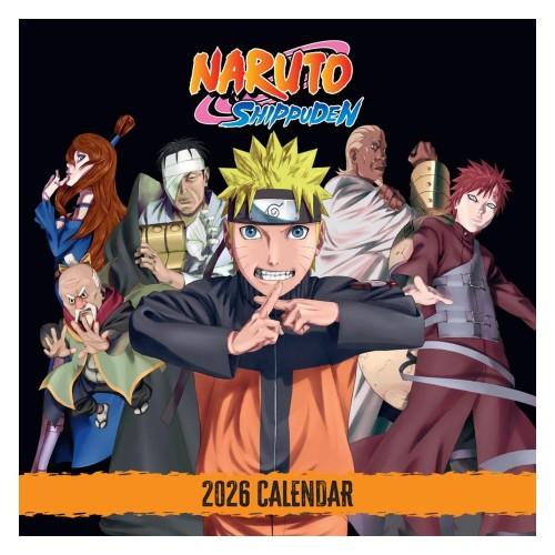 Naruto: Shippuden 2026 Čtvercový nástěnný kalendář