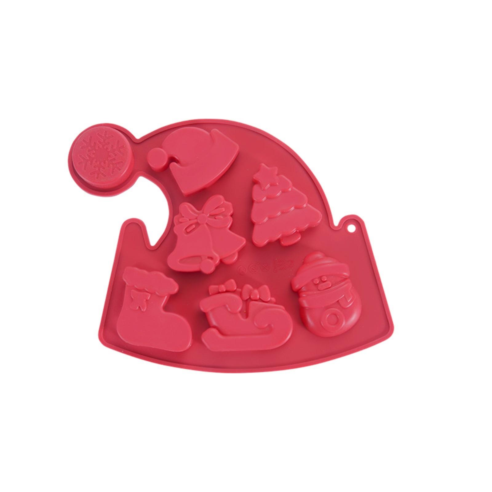 

Силиконовые формы для шапки Санты, Рождественские формы для выпечки для шоколада, торта, десерта, конфет, мыла ручной работы, топпера для кексов One Size красный