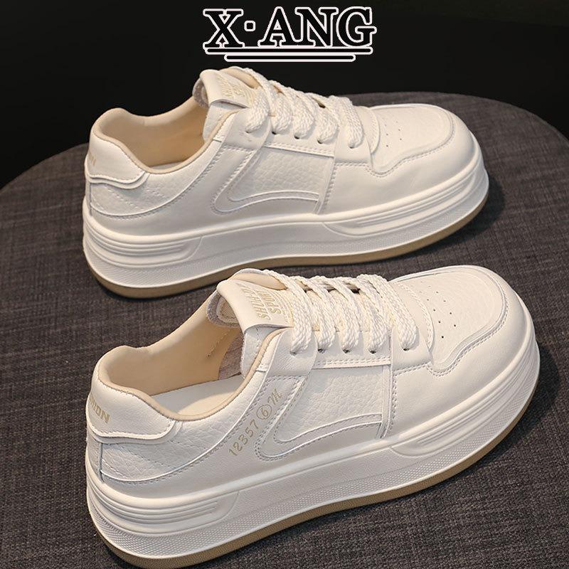 Leather Board Shoes Women's Autumn New Versatile Student Little White Shoes Children's Shoes Platform Casual Sports Shoes