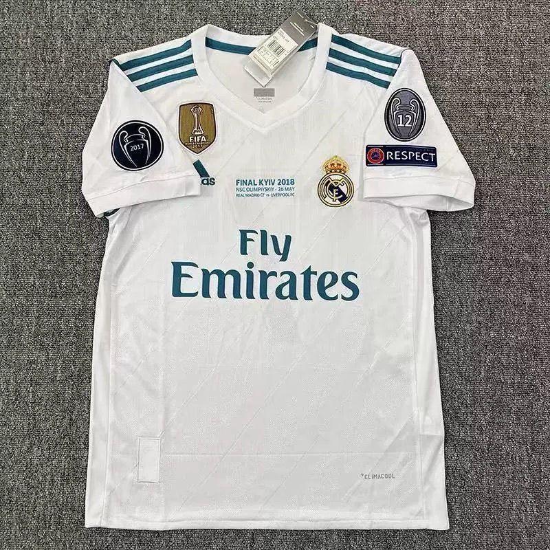 Retro Real Madrid 17/18 Domácí dres finále UCL | Ronaldo 7/10/11/4 Fotbalová sada dresů