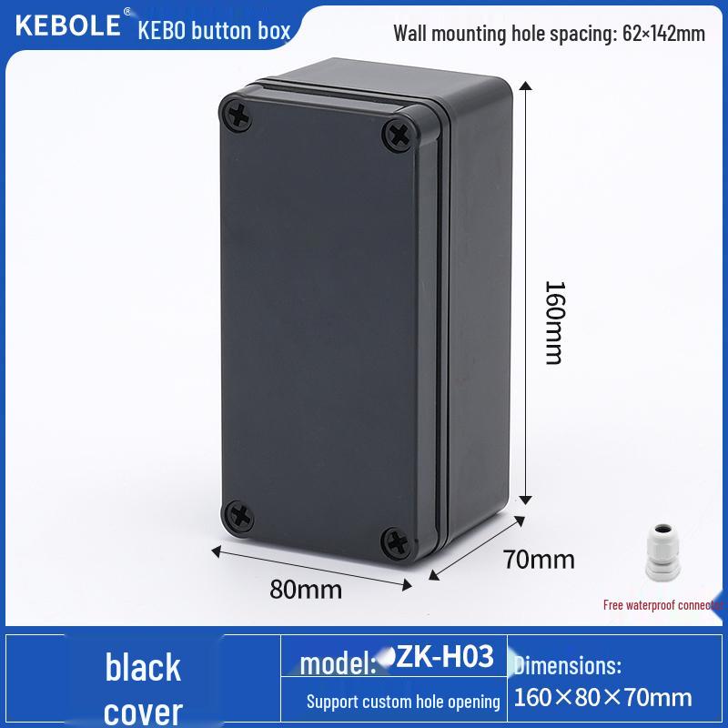 Transparent Waterproof ABS Plastic Junction Box for Indoor/Outdoor Power Supply & Monitor