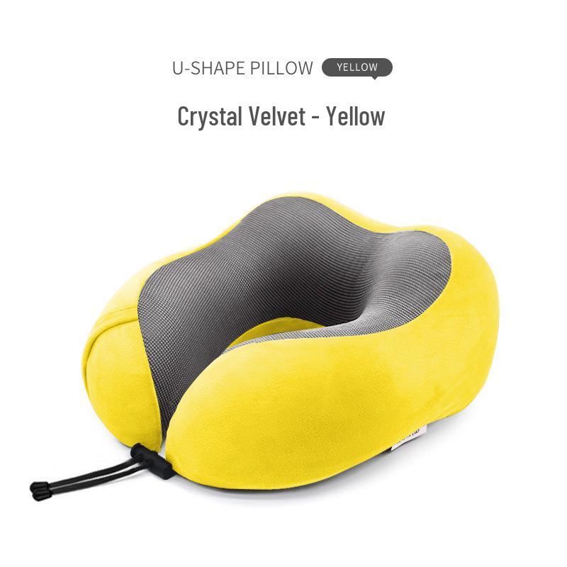 Memory Foam U-shaped Neck Support Pillow for Office, Travel, and Airplane Use