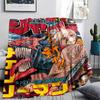 1Pc Chainsaw Man Print Flannel Blanket, High quality Comfortable for All Seasons, Home Decor, Warmth and Comfort, Perfect for Christmas Gifts