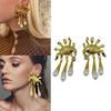 Exaggerated Eye Shape Dangle Earrings Statement Earring Alloy Texture Ear Studs Accessory Present for Woman and Girls