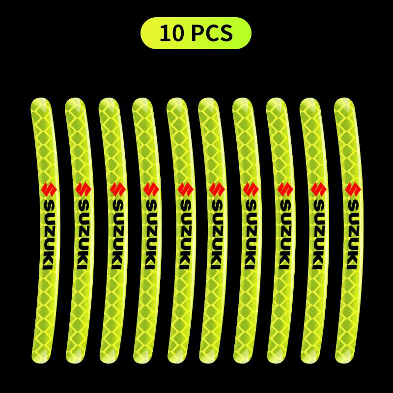 Car Wheel Tire Rim Hub Reflective Luminous Emblem Sticker Car Styling For Suzuki DZire IGNIS Grand Swift Jimny Vitara Baleno SX4 GW250 Splash Swace