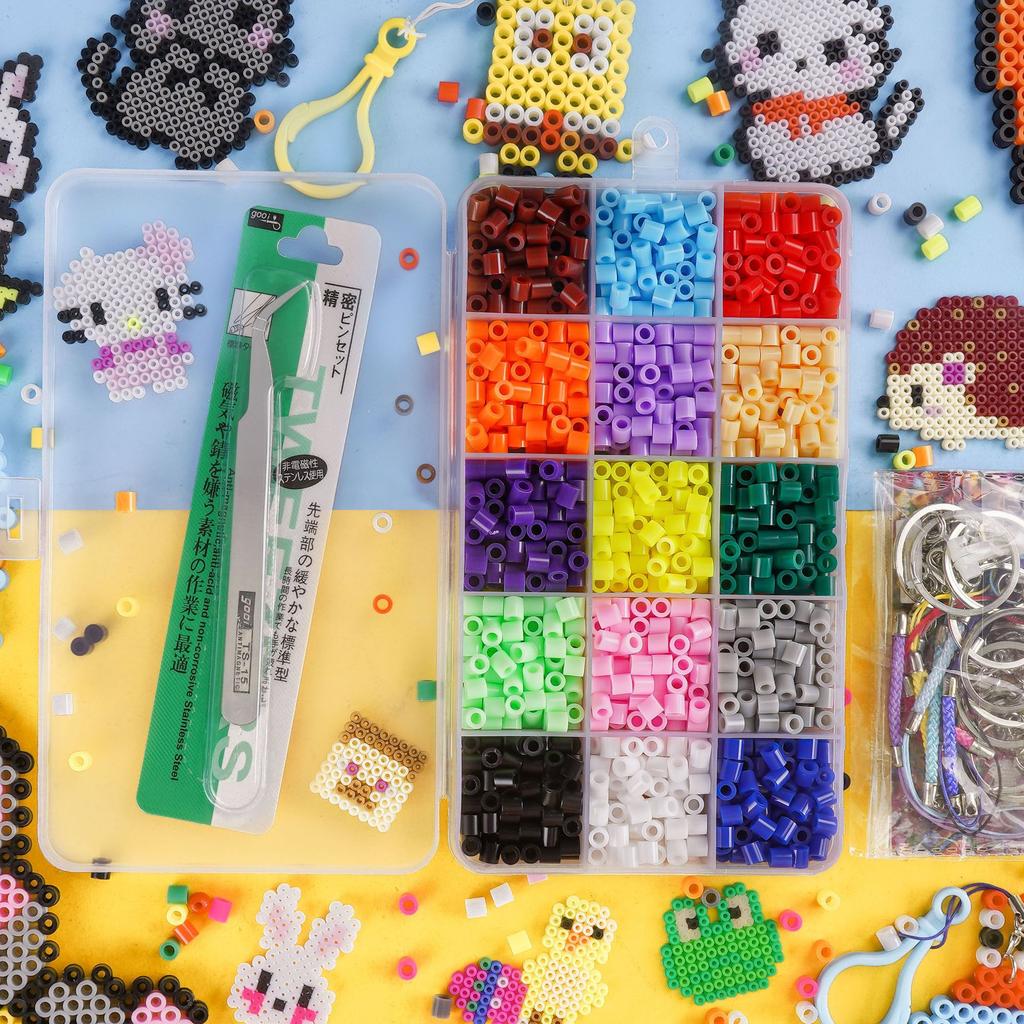 15 Colors 5mm Melting Beads Set Pixel Art Puzzle Hama Beads Diy 3D Puzzles Handmade Gift Fuse Beads Kit Iron Beads Toy