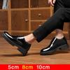 Luxus Herren Brogues Lackleder Schuhe mit Absatz Herren Größenerhöhende Einlegesohle 8cm/10cm Schwarz Formell Business Hochzeit Herrenschuhe Neu