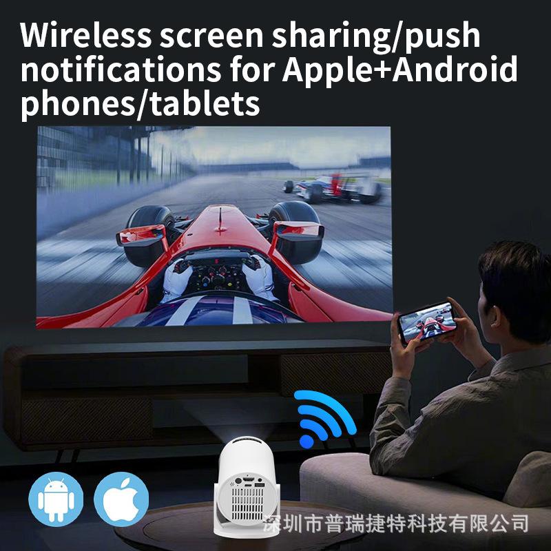 M5 Wireless WIFI Interconnection with The Same Screen Mobile Phone Can Be Connected To TYPE-C Cable Power Bank Portable Projector