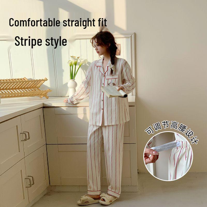Plus Size Cotton Maternity Wear with Breast Pads, Sweat-Absorbent for Pregnancy, Childbirth, Postpartum, and Breastfeeding - Spring/Summer L