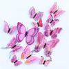 3D Double Layer Colorful Butterfly Wall Stickers 12Pcs Removable DIY Art Decor for Home Bedroom Fridge Party