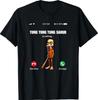 Tung Sahur Rufend Lustig Angeln Gehirnfäule Witz Jungs Meme T-Shirt