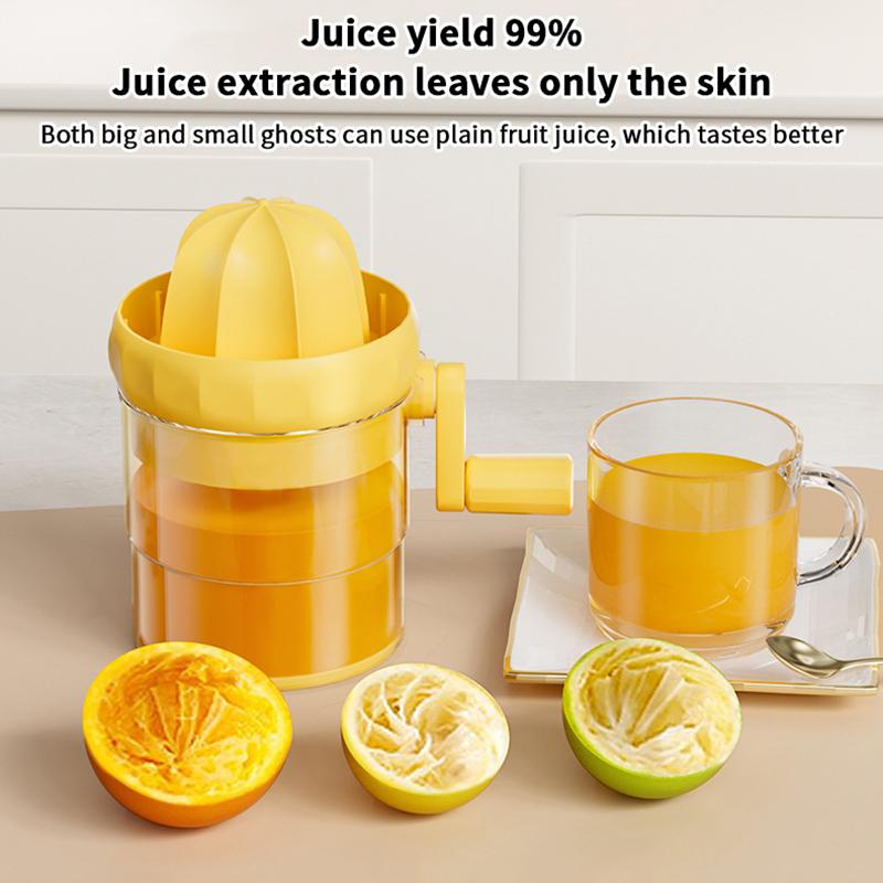 Ruční odšťavňovač citrusů s otočnou klikou - Maximální extrakce šťávy pro citrony, pomeranče, limetky, grapefruity | Ergonomická rukojeť