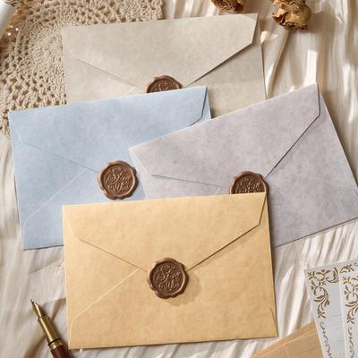 Romantic Retro Nostalgic Sheepskin Texture Stationery Set with Wax Seal Stamp for Artistic Love Letters and Invitations