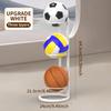 Foldable Metal Ball Storage Rack with Hooks for Basketball, Football and Sports Equipment